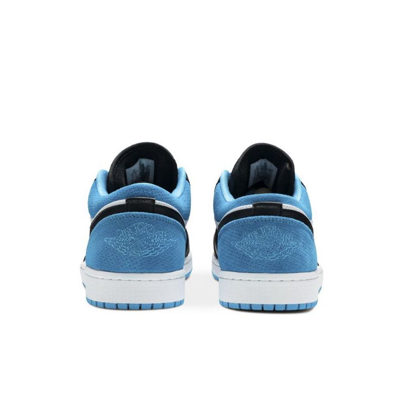 Air Jordan 1 Low Se Sort Blå Hvid Sko Herre