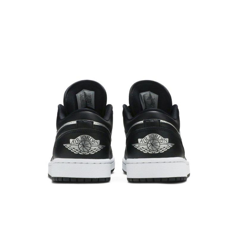 Air Jordan 1 Low Se Sort Sølv Hvid Sko Dame
