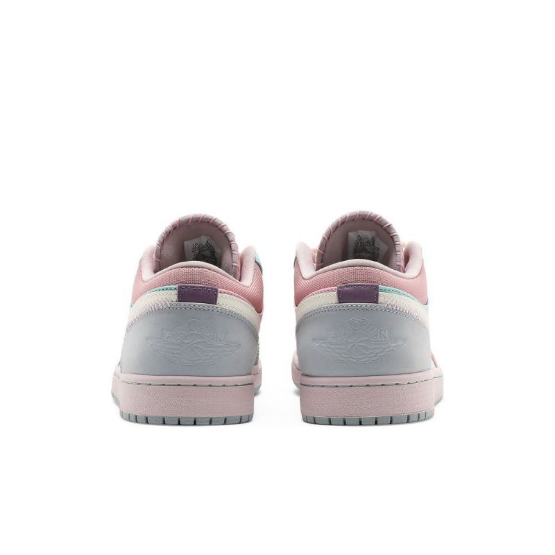 Air Jordan 1 Low Se Turkis Lyserød Lilla Beige Sko Herre