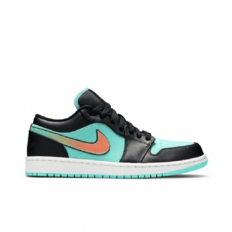 Air Jordan 1 Low Se Turkis Sort Lyserød Sko Herre