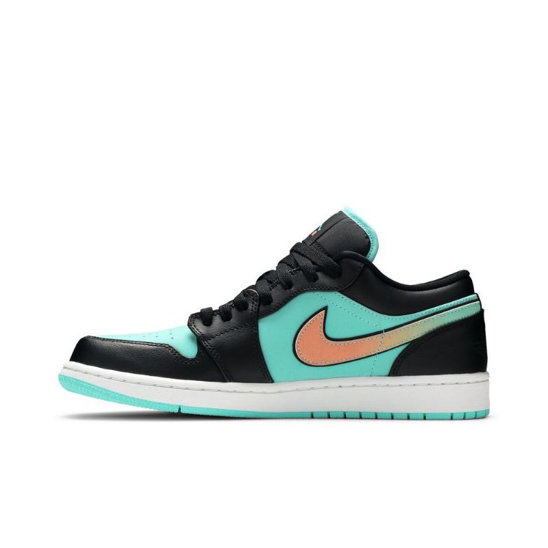 Air Jordan 1 Low Se Turkis Sort Lyserød Sko Herre