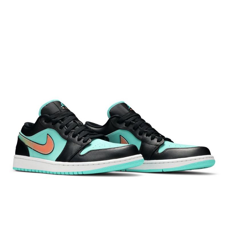 Air Jordan 1 Low Se Turkis Sort Lyserød Sko Herre