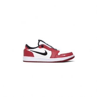 Air Jordan 1 Low Slip Rød Hvid Sort Sko Dame