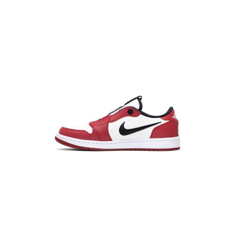 Air Jordan 1 Low Slip Rød Hvid Sort Sko Dame
