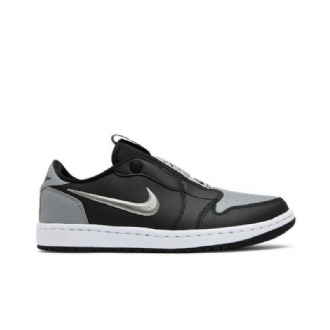 Air Jordan 1 Low Slip Sort Grå Hvid Sko Dame