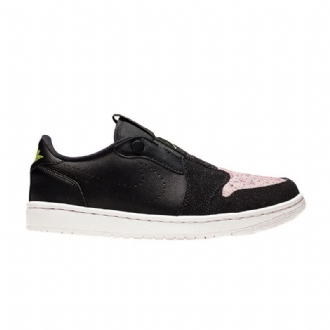 Air Jordan 1 Low Slip Sort Grøn Lyserød Rød Sko Dame