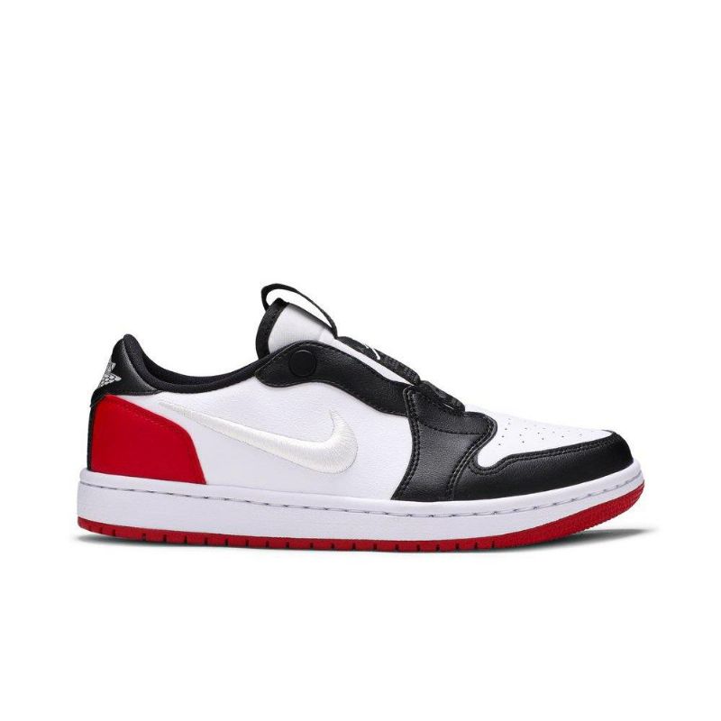 Air Jordan 1 Low Slip Sort Hvid Rød Sko Dame