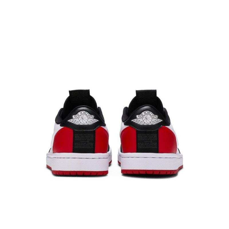 Air Jordan 1 Low Slip Sort Hvid Rød Sko Dame