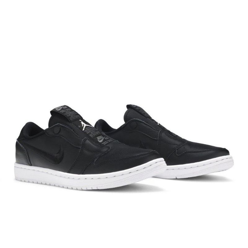 Air Jordan 1 Low Slip Sort Hvid Sko Dame