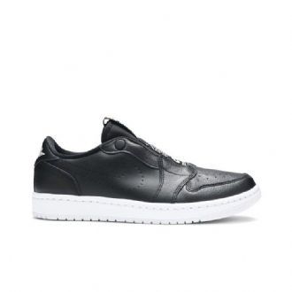Air Jordan 1 Low Slip Sort Hvid Sko Dame
