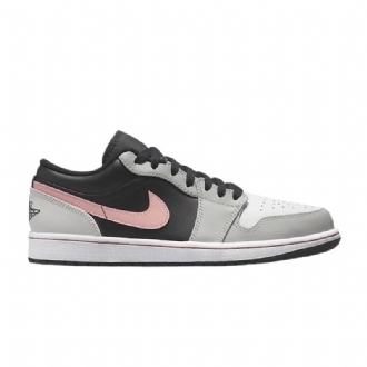 Air Jordan 1 Low Sort Grå Hvid Lyserød Sko Herre