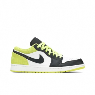 Air Jordan 1 Low Sort Grøn Hvid Sko Herre
