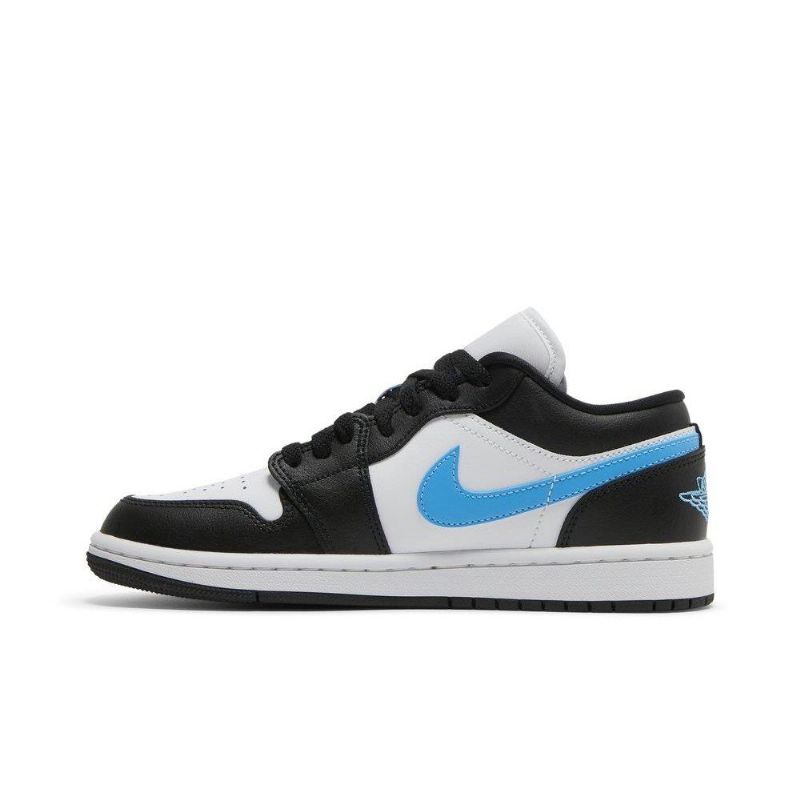 Air Jordan 1 Low Sort Hvid Blå Sko Dame