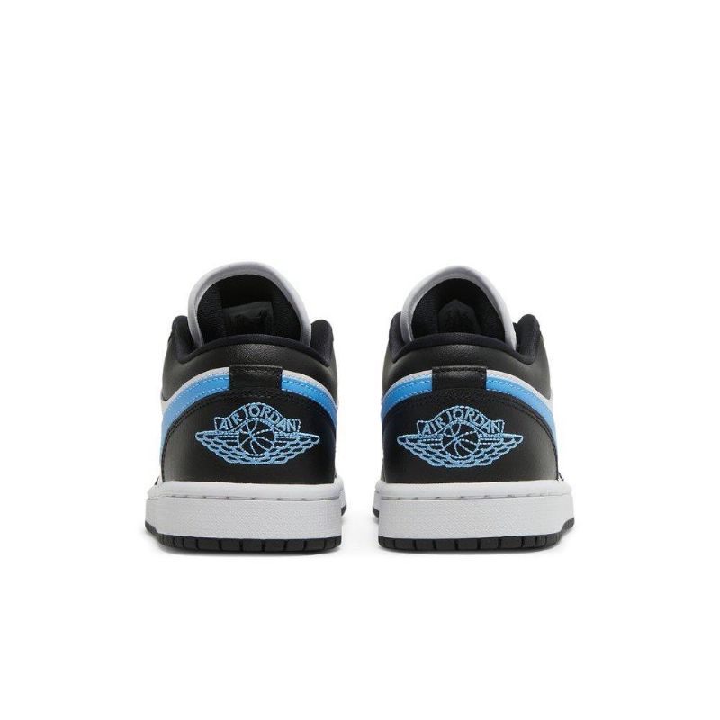 Air Jordan 1 Low Sort Hvid Blå Sko Dame