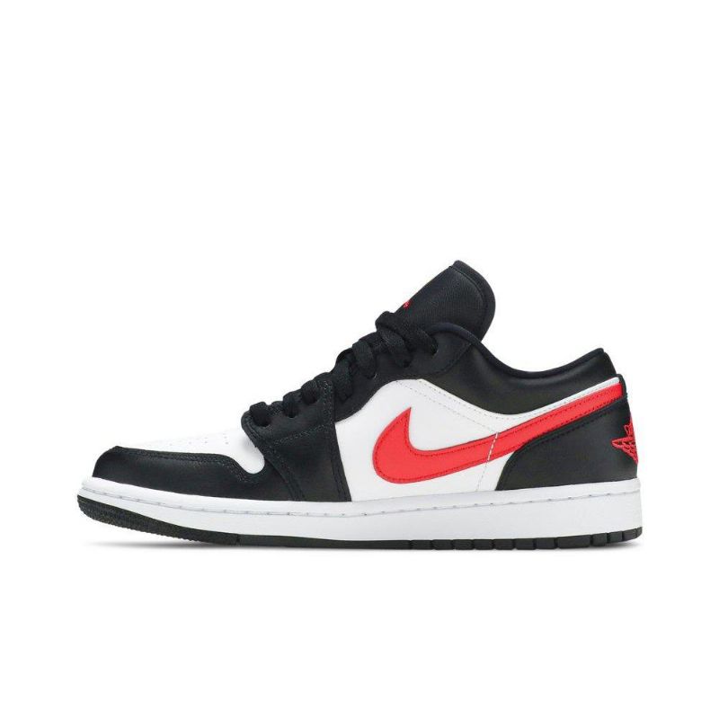 Air Jordan 1 Low Sort Hvid Rød Sko Dame