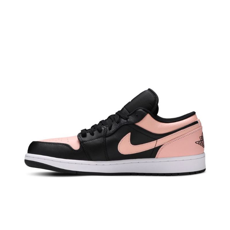 Air Jordan 1 Low Sort Lyserød Hvid Sko Herre