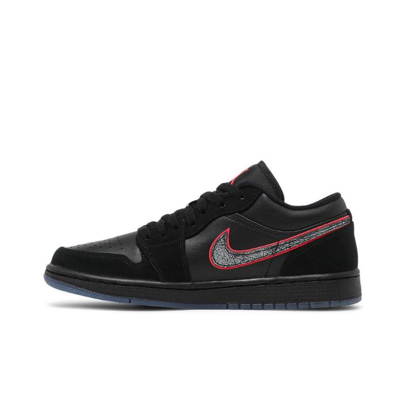 Air Jordan 1 Low Sort Rød Sko Herre