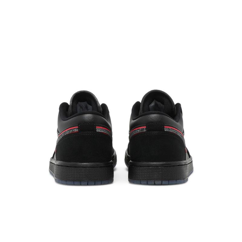 Air Jordan 1 Low Sort Rød Sko Herre
