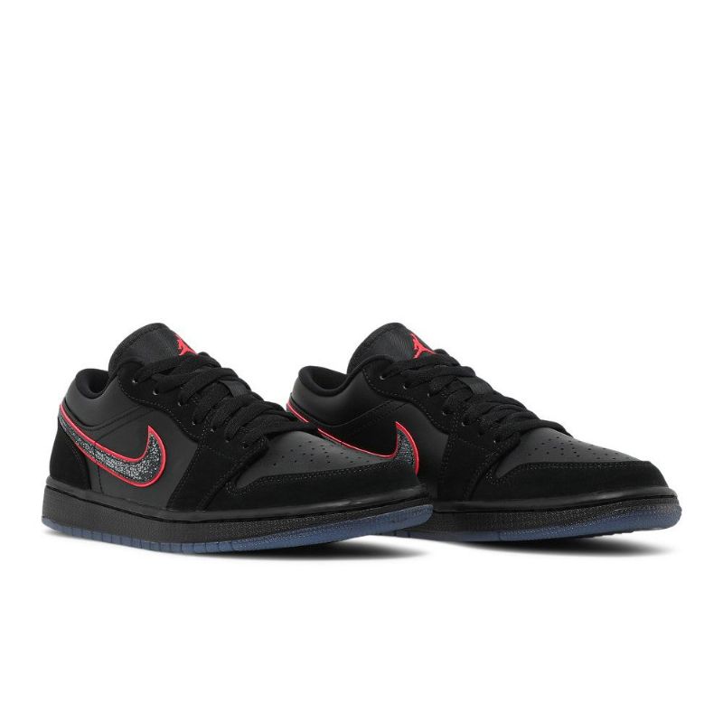 Air Jordan 1 Low Sort Rød Sko Herre