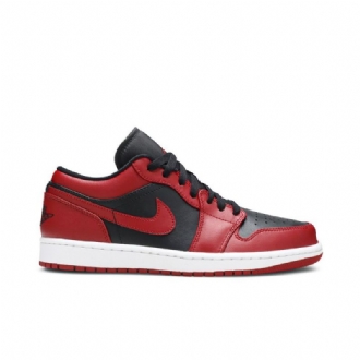 Air Jordan 1 Low Sort Rød Sko Herre