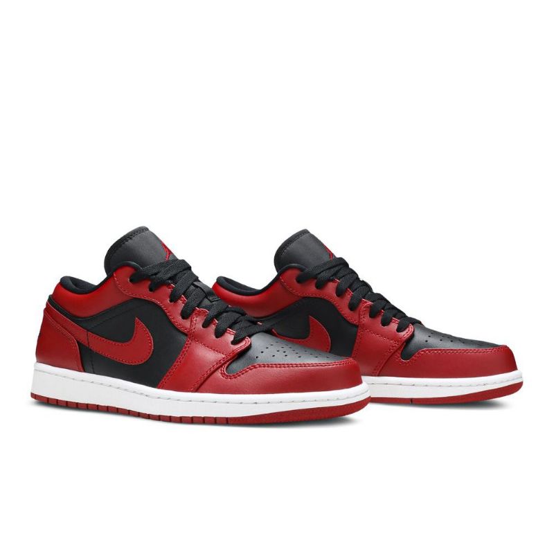 Air Jordan 1 Low Sort Rød Sko Herre