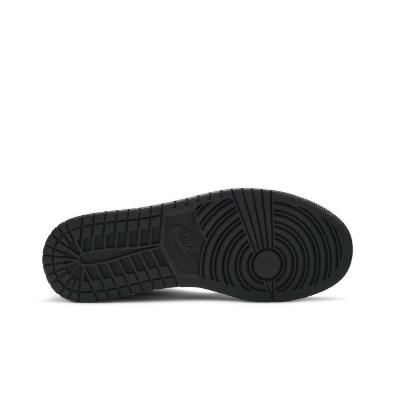 Air Jordan 1 Low Sort Rød Sølv Hvid Sko Herre