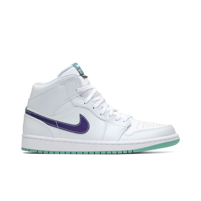 Air Jordan 1 Luka Doncic Mid Se Hvid Blå Grøn Sko Herre