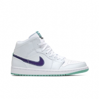 Air Jordan 1 Luka Doncic Mid Se Hvid Blå Grøn Sko Herre