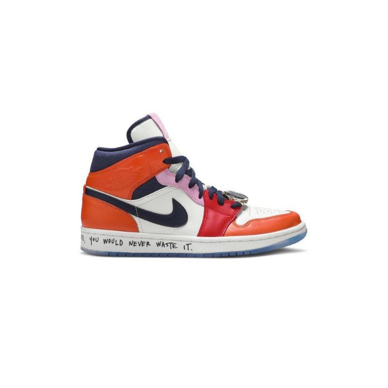 Air Jordan 1 Melody Ehsani Mid Hvid Flerfarvede Sko Dame