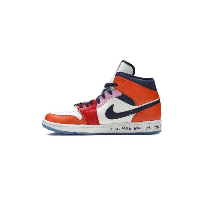 Air Jordan 1 Melody Ehsani Mid Hvid Flerfarvede Sko Dame