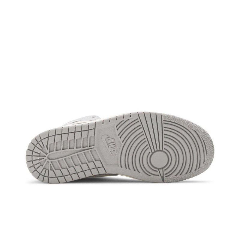 Air Jordan 1 Mid Grå Hvid Sko Dame