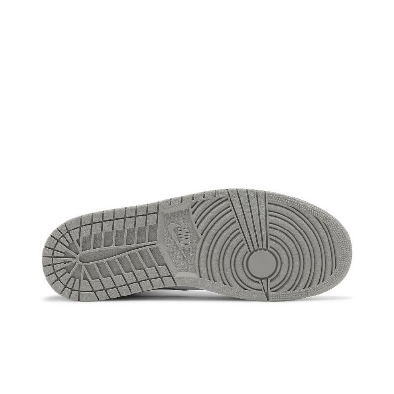Air Jordan 1 Mid Grå Hvid Sko Herre
