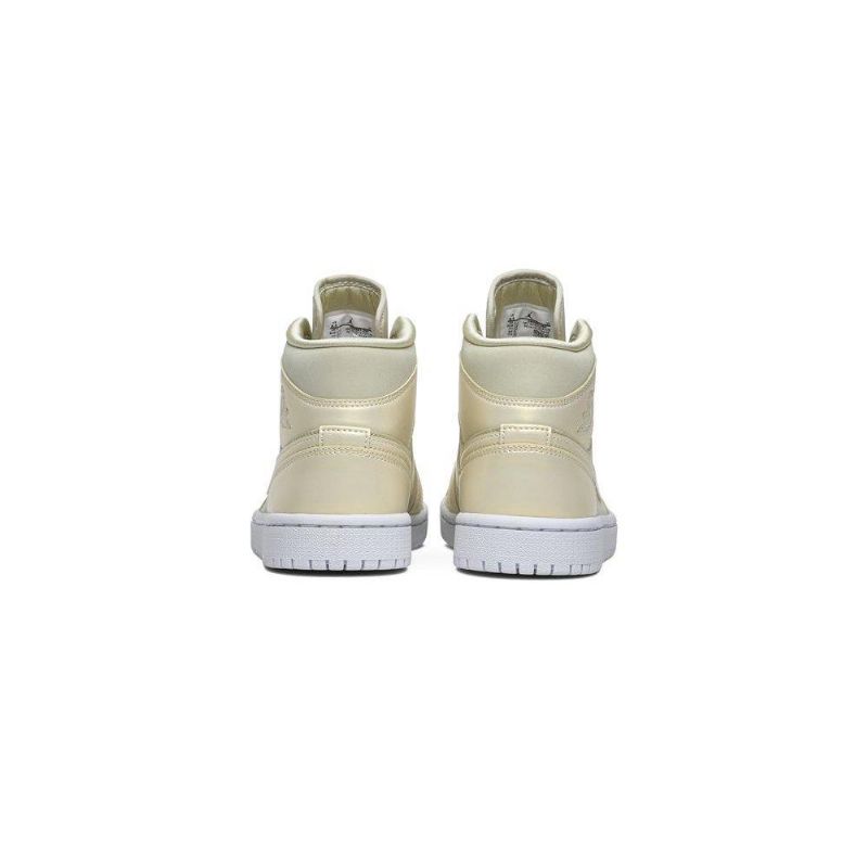 Air Jordan 1 Mid Gul Hvid Sko Dame