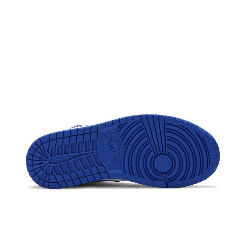 Air Jordan 1 Mid Hvid Blå Sko Dame