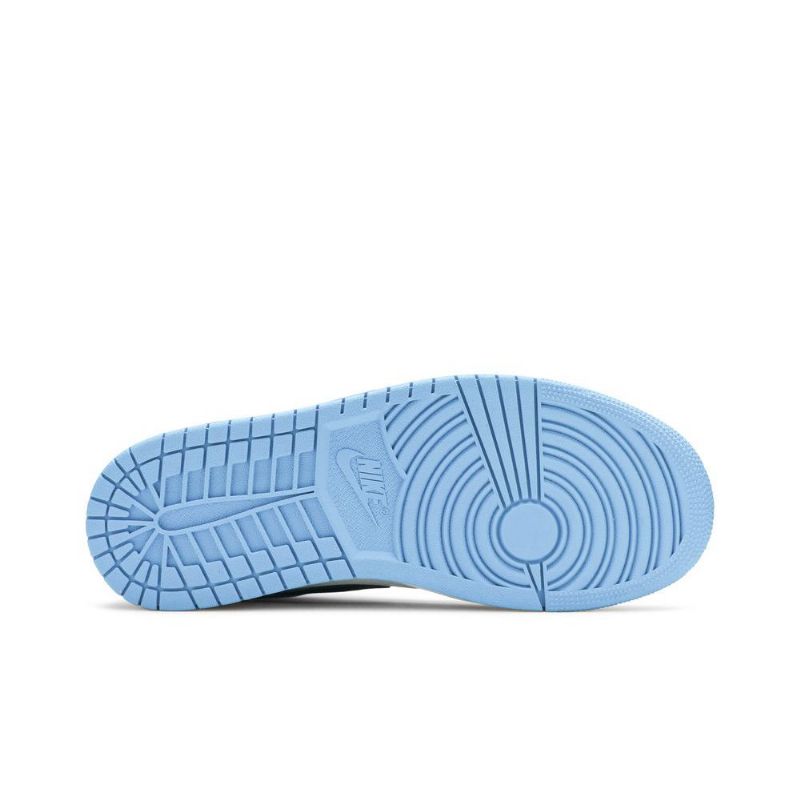 Air Jordan 1 Mid Hvid Blå Sort Sko Herre