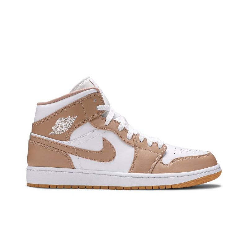Air Jordan 1 Mid Hvid Brun Sko Herre