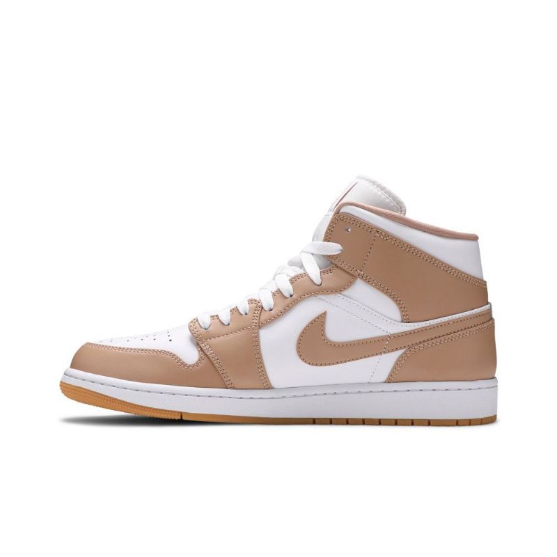 Air Jordan 1 Mid Hvid Brun Sko Herre