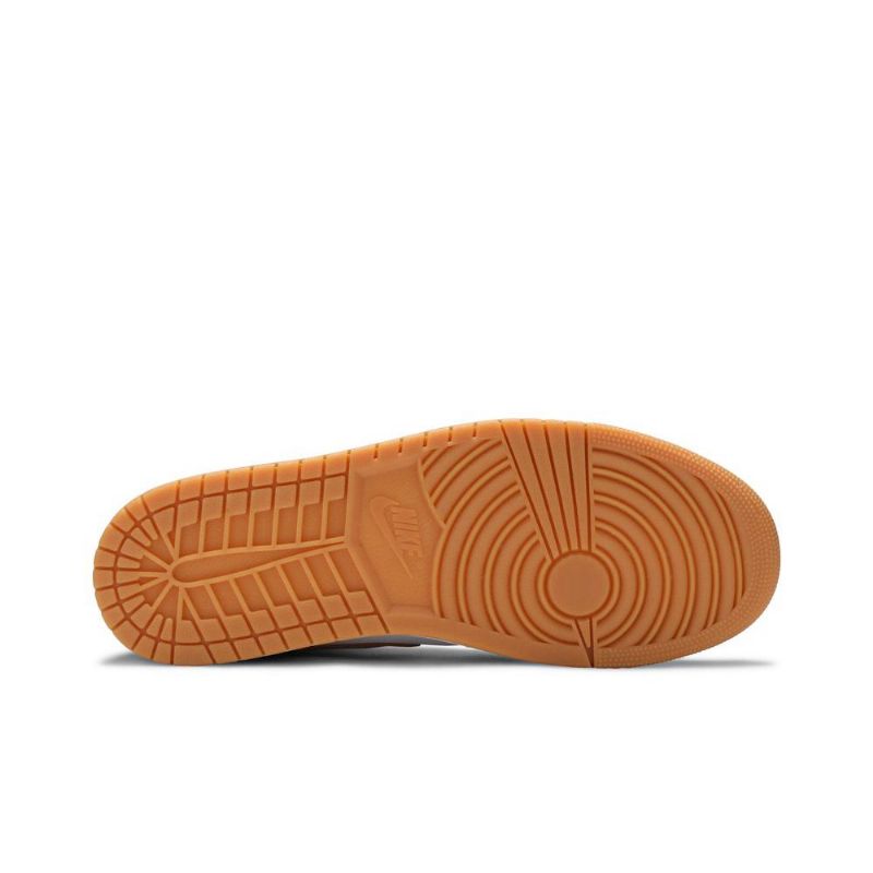 Air Jordan 1 Mid Hvid Brun Sko Herre
