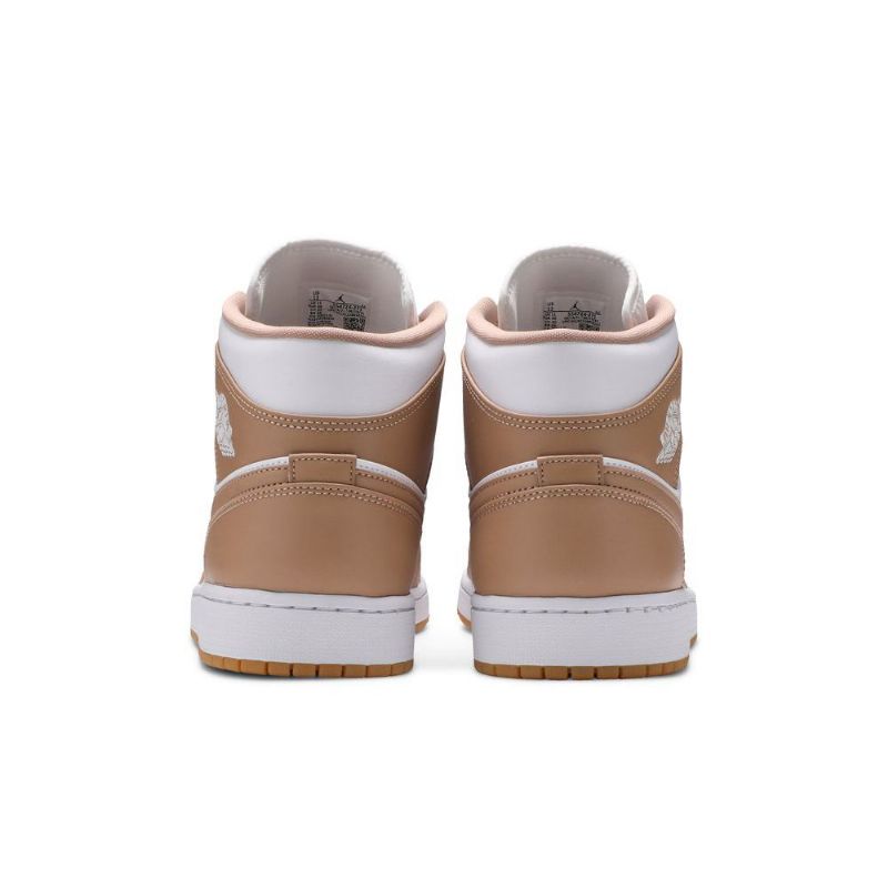 Air Jordan 1 Mid Hvid Brun Sko Herre