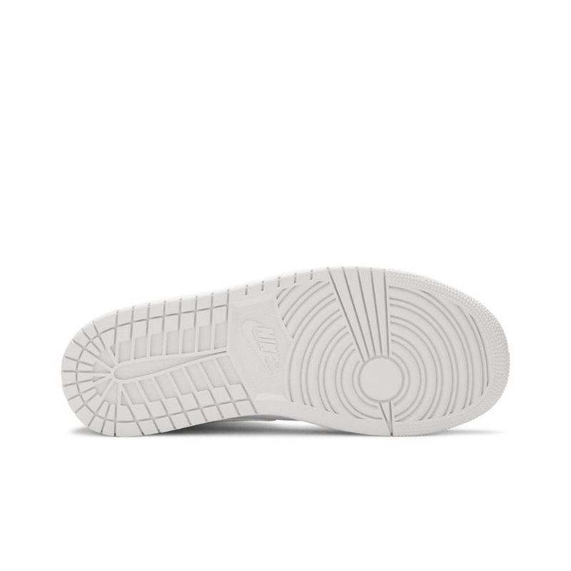 Air Jordan 1 Mid Hvid Grå Sko Herre