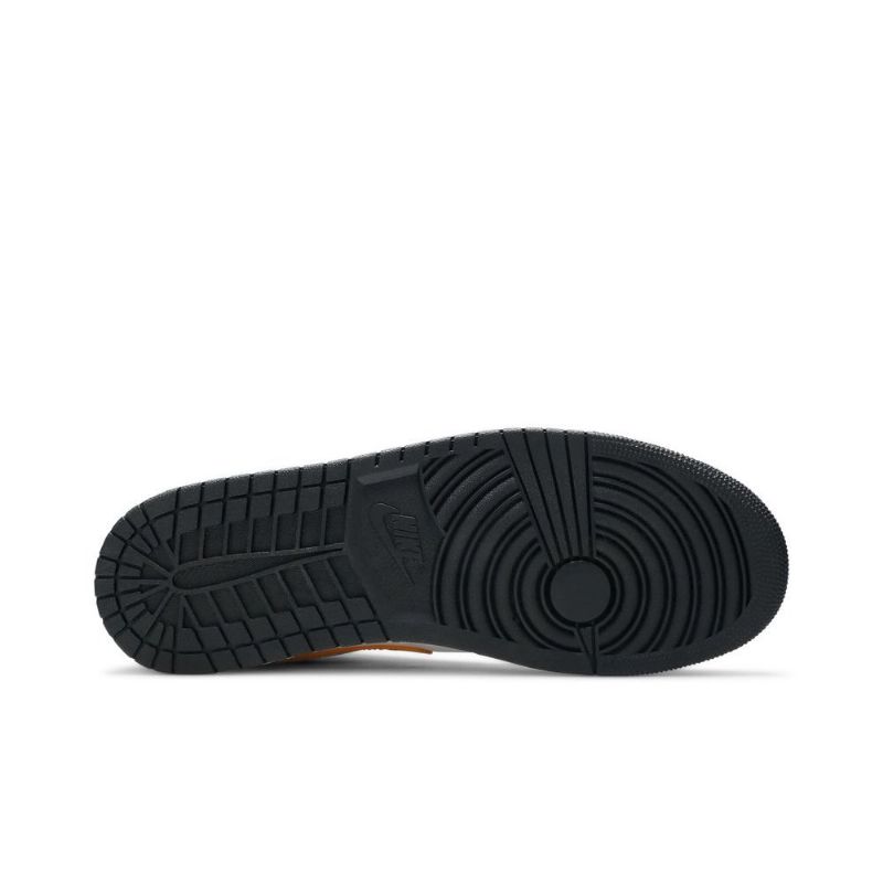 Air Jordan 1 Mid Hvid Guld Sort Sko Herre
