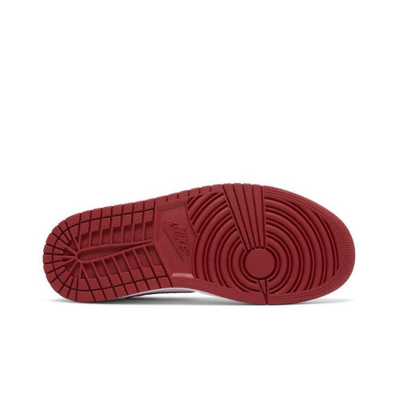 Air Jordan 1 Mid Hvid Rød Sko Dame