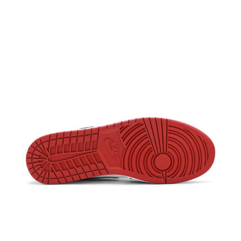 Air Jordan 1 Mid Hvid Rød Sort Sko Herre