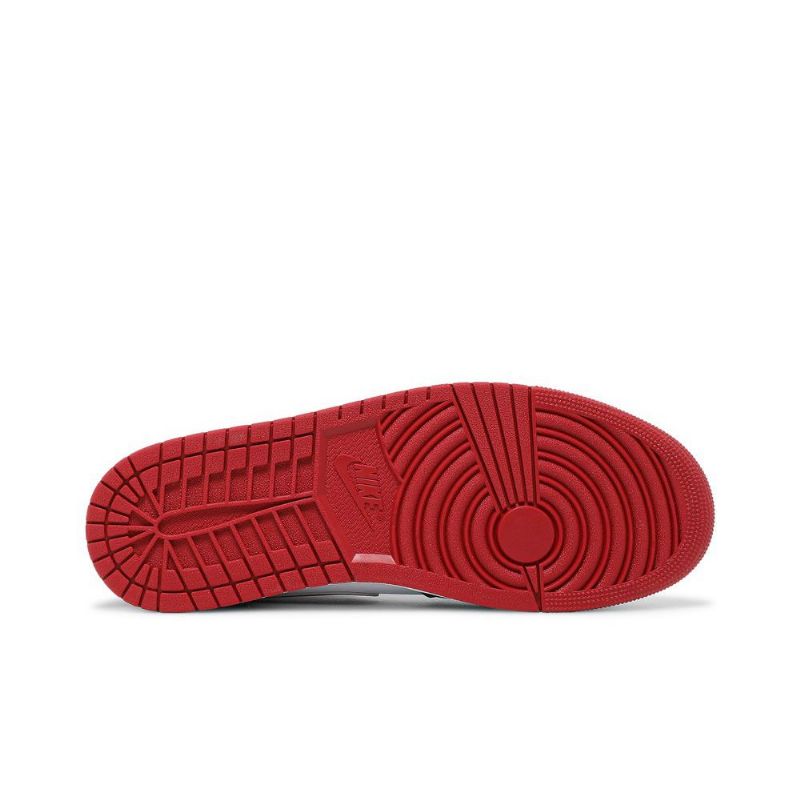 Air Jordan 1 Mid Hvid Rød Sort Sko Herre