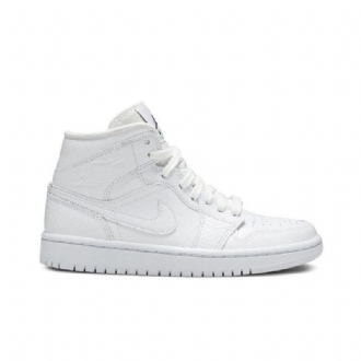 Air Jordan 1 Mid Hvid Sko Dame