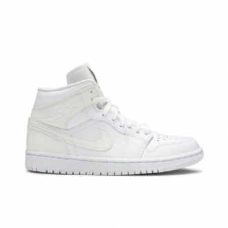 Air Jordan 1 Mid Hvid Sko Dame