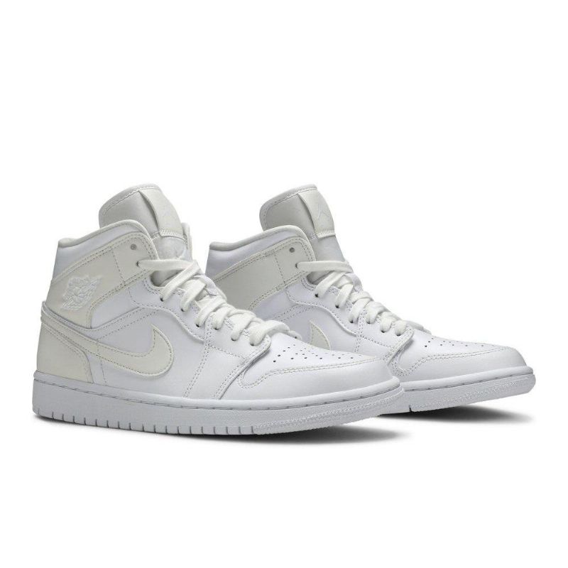 Air Jordan 1 Mid Hvid Sko Dame