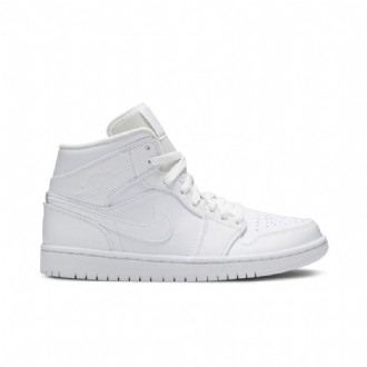 Air Jordan 1 Mid Hvid Sko Herre