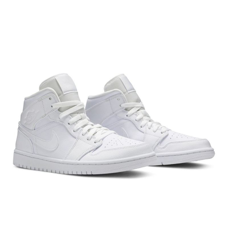 Air Jordan 1 Mid Hvid Sko Herre