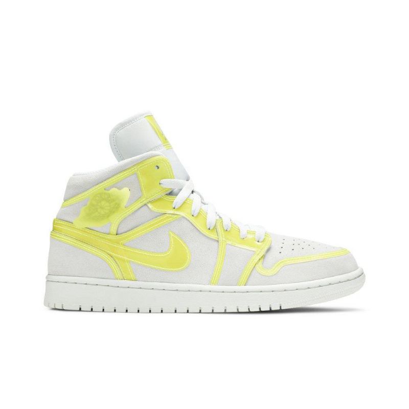 Air Jordan 1 Mid Lx Hvid Gul Sko Dame